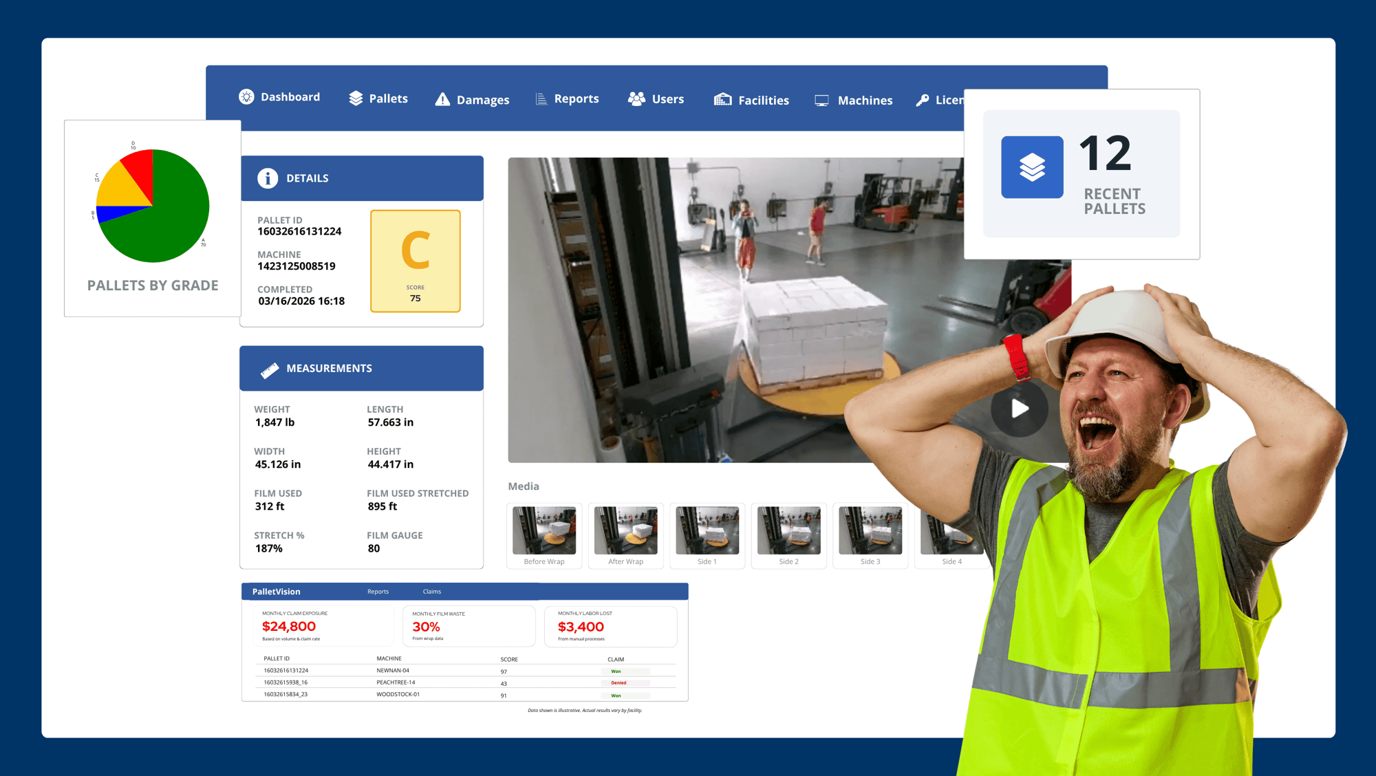PalletVision Portal Screens Mockup PalletVision Portal Screens Mockup